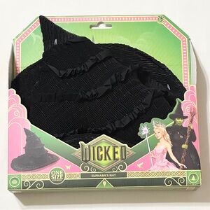 Wicked Elphaba's Black Witch Hat - Wizard of Oz - One Size Fits Most Youth - NIB